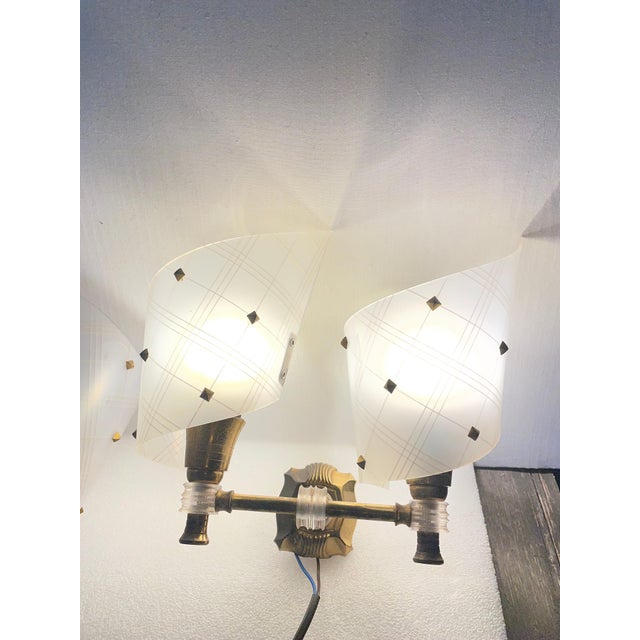 Vintage Wall Lights by Pierre Guariche, 1960s, Set of 2, in Good conditions. Designed 1960 to 1969 European Plug (up to...