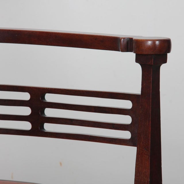 Arts and Crafts English Armchair by J.S. Henry, 19th Century, in Good conditions. Designed before 1890