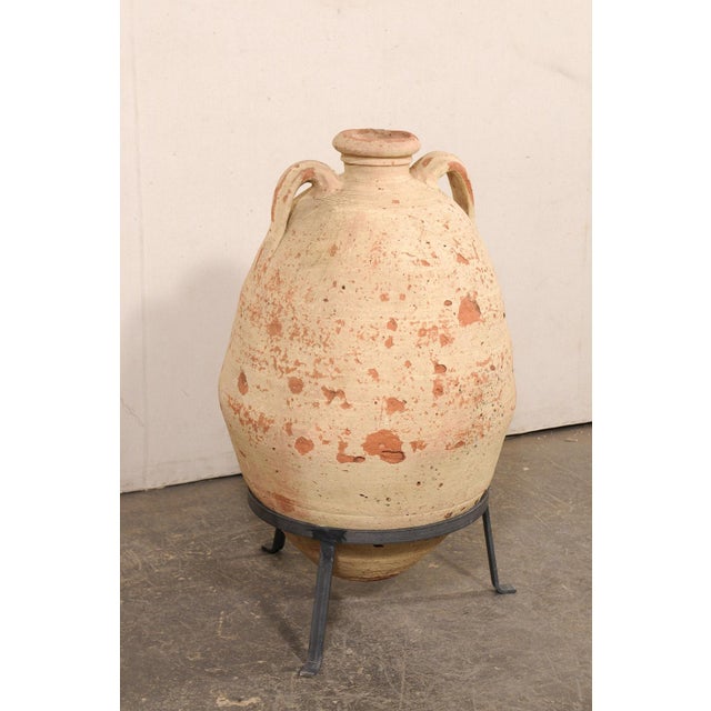 18th Century 18th C. Mediterranean Jar on Custom Stand For Sale - Image 5 of 11