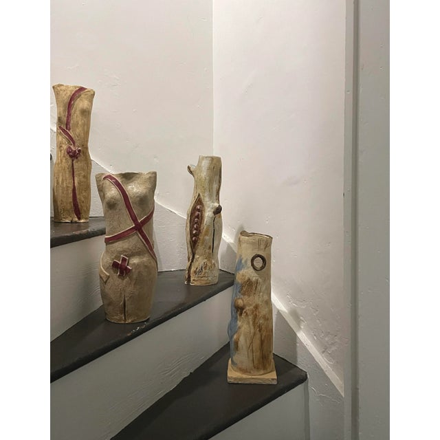 Raymonde Desabres (French, 1925-2020) Abstract Expressionist Biomorphic "Tree" Polychrome Ceramic Vessel (Ca. 1970) For Sale - Image 11 of 12