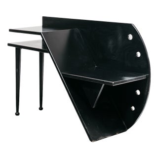 Vintage Bench with Magazine Rack, 1980s For Sale