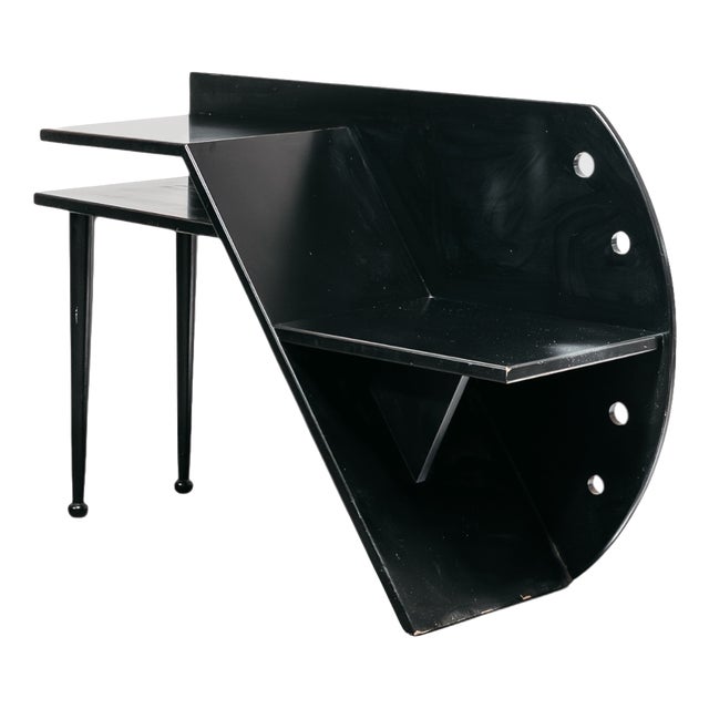 Vintage Bench with Magazine Rack, 1980s For Sale
