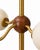 Mid-Century Modern 8 Light Brass Dome Chandelier, Mid Century Tiered Pendant Light, Cream Shade Ceiling Fixture, Sculptural Dining Room Lighting For Sale - Image 3 of 9