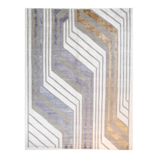 Gatsby Hand Knotted Wool Rug, Gray - 8' x 10' For Sale