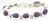 Late 20th Century Mexican Sugilite Oval Link Sterling Silver Bracelet For Sale