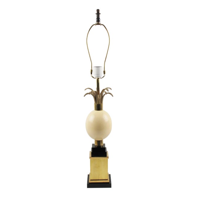Maison Charles Et Fils Paris Ostrich Eggshell Table Lamp For Sale