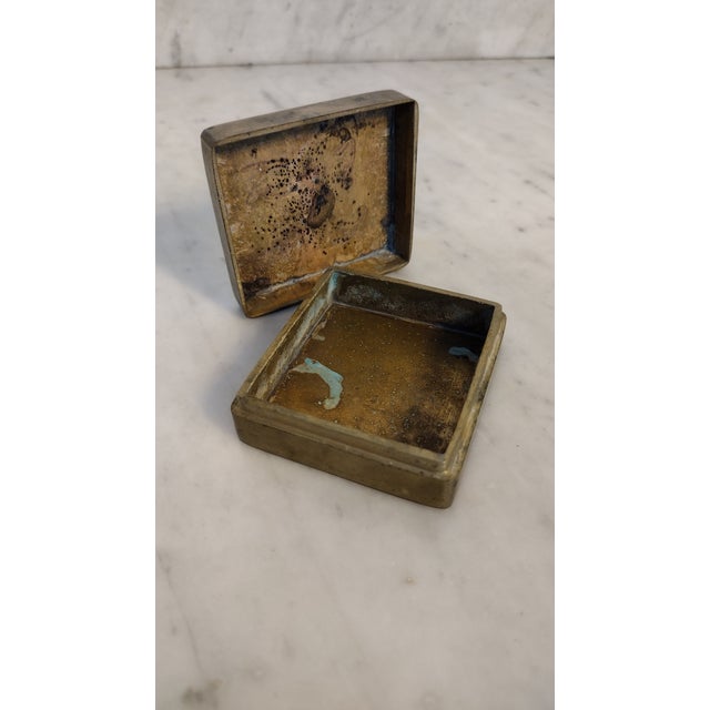 Early 20th Century Antique Chinese Ink Box Brass For Sale In Washington DC - Image 6 of 9