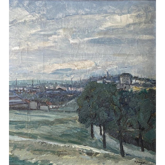 Albert Quizet, View of Paris Suburb, 1930, Oil on Canvas, Framed For Sale - Image 5 of 8