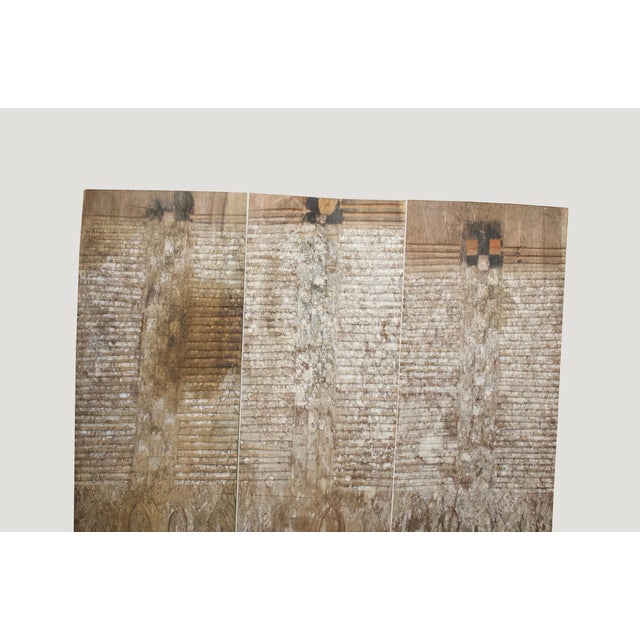 Tribal Andrianna Shamaris Ancient Hand Carved Panel For Sale - Image 3 of 5