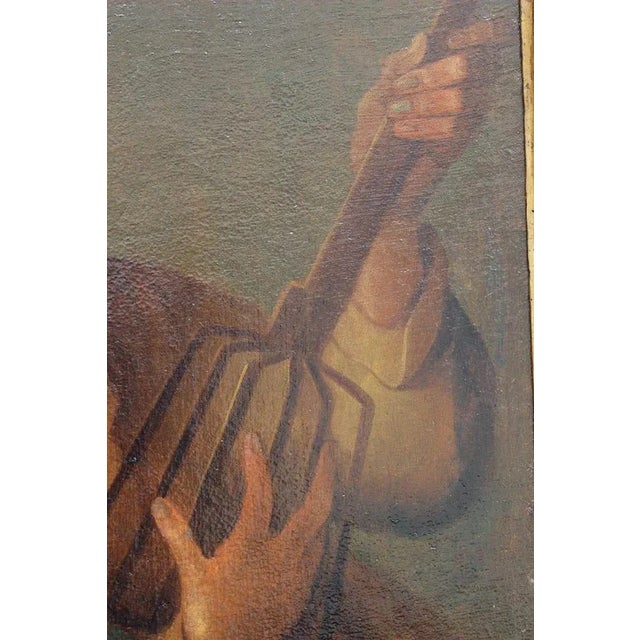Italian School Artist, The Musician, 17th Century, Oil on Canvas, Framed For Sale - Image 8 of 11