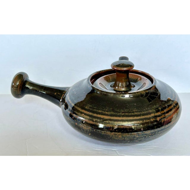1960s David Morris MCM Pottery Teapot For Sale - Image 5 of 6