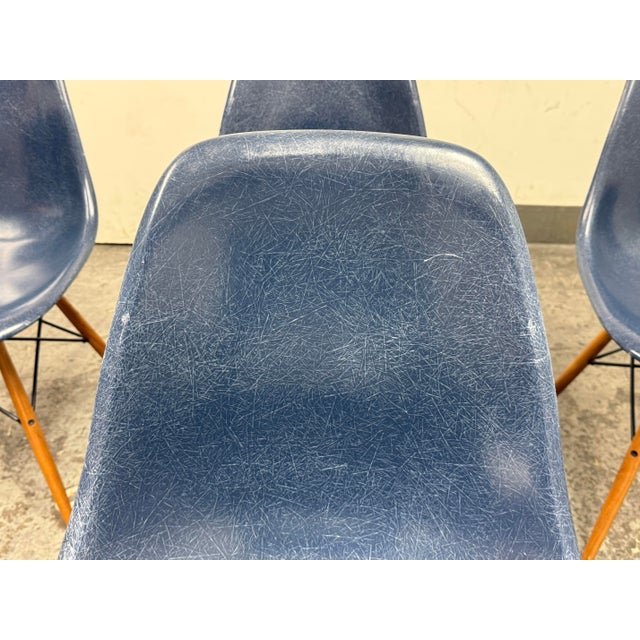 Charles + Ray Eames for Herman Miller Molded Fiberglass Chairs, Set of Four For Sale In San Francisco - Image 6 of 12