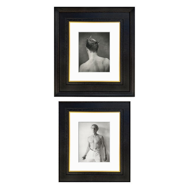 Animal Skin Framed Photograph of Olympic Decathlete Mike Storm by Bruce Weber For Sale - Image 7 of 7