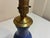 Vintage Chinoiserie Famille Rose Porcelain Table Lamp - Cobalt Blue & Hand-Painted Peonies For Sale In Philadelphia - Image 6 of 9