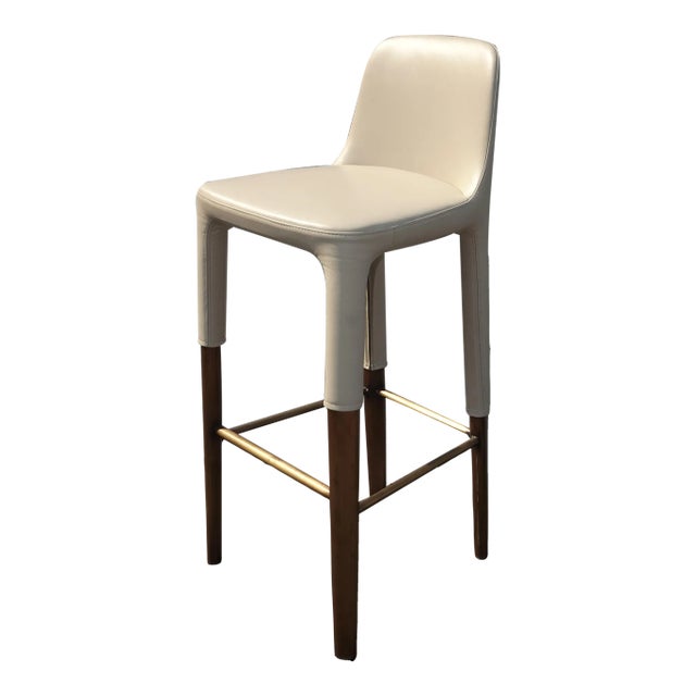 Pedrali Tan Leather Contemporary Bar Stool For Sale