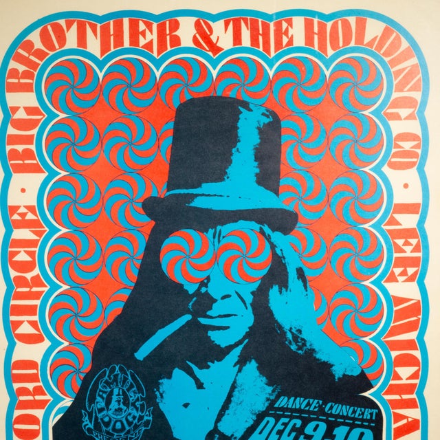 ABOUT Original concert poster. Headline Band: Big Brother & The Holding Company Second Band: Oxford Circle Third Band: Lee...