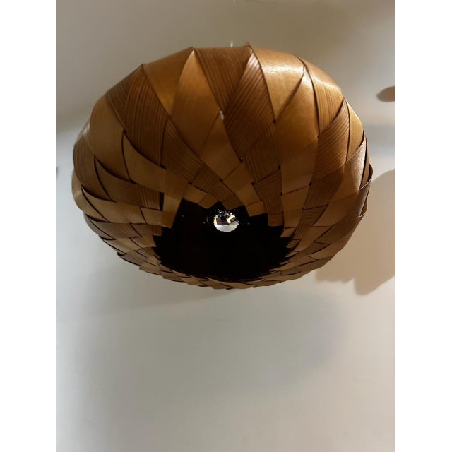 Scandinavian Pine Pendant, 1960s For Sale - Image 10 of 11