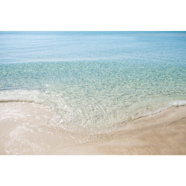 This tropical beach photography print is a subtle, calming piece of large coastal wall art. A contemporary photograph made...