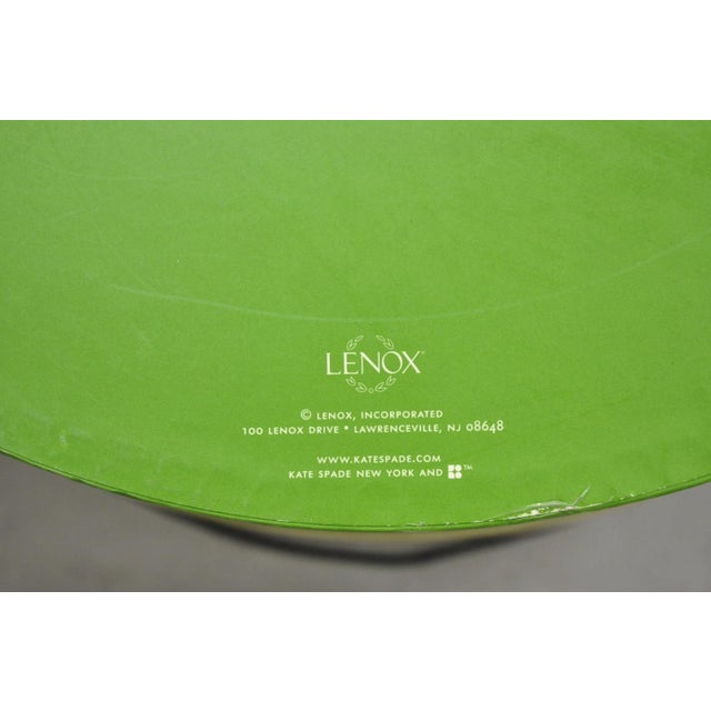 Late 20th Century Kate Spade Lenox Collins Stripe Demitasse Espresso Cup & Saucer Nib - Set of 4 For Sale - Image 17 of 18