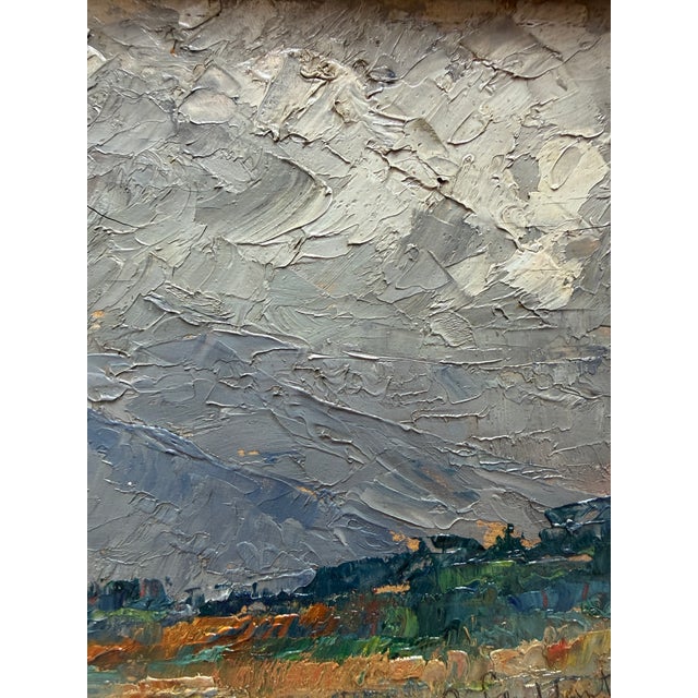 Achille Guffanti, Landscape, 1960s, Oil, Framed, in Very Good conditions. Designed 1960 to 1969