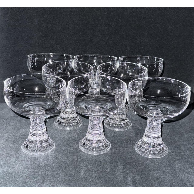 Mid-Century Modern Mid 20th Century Rosenthal Crystal Bacchus Champagne Coupes - Set of 8 For Sale - Image 3 of 8