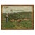 A fine & large 19th Century oil on canvas Barbizon School painting, circa 1885, a French pastoral landscape with sheep and...