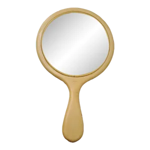 Antique 1920s Celluloid Ivory Pyralin Round Dresser Vanity Mirror