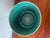 Vintage Mid-Century Ceramic Planter With Dimensional Fat Lava Style Glaze, Orange Brown & Teal For Sale In Boise - Image 6 of 12