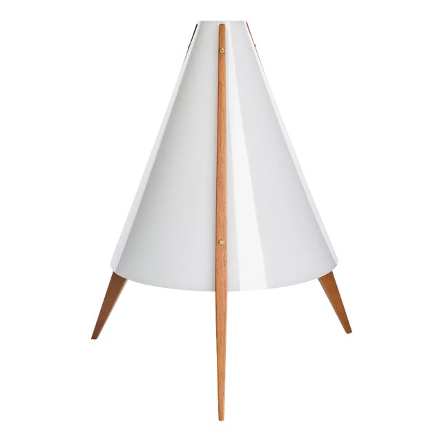 Acrylic and Teak Table Lamp by Hans Agne Jakobsson, 1950s For Sale