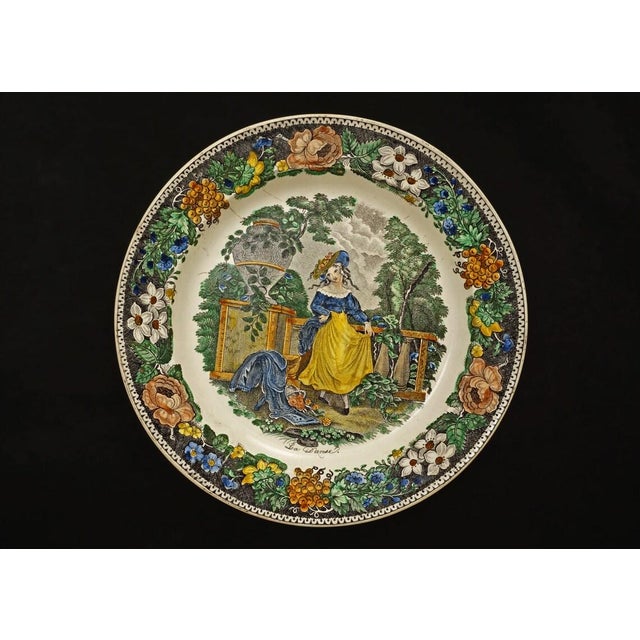 French Country 19th Century Faience Plate - a Pair For Sale - Image 3 of 8