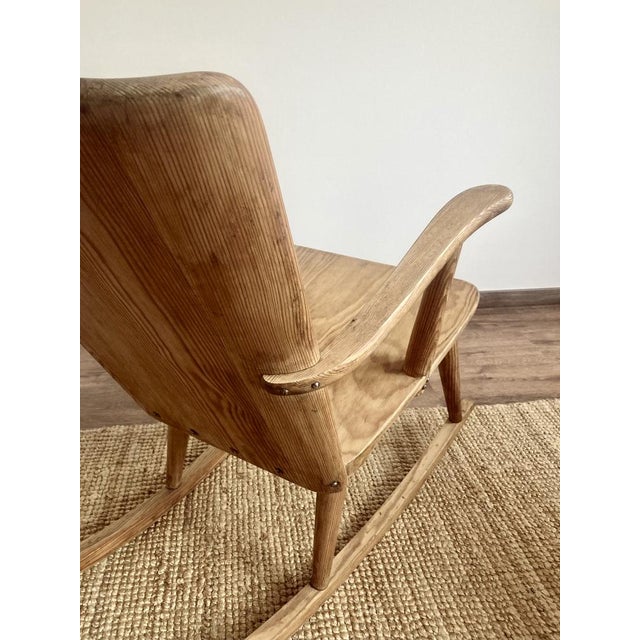 Model 510 Rocking Chair by Göran Malmvall for Karl Andersson & Sons, Sweden, 1940s For Sale - Image 12 of 14