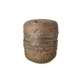 Early 20th Century Woven Lidded Basket Zambia For Sale