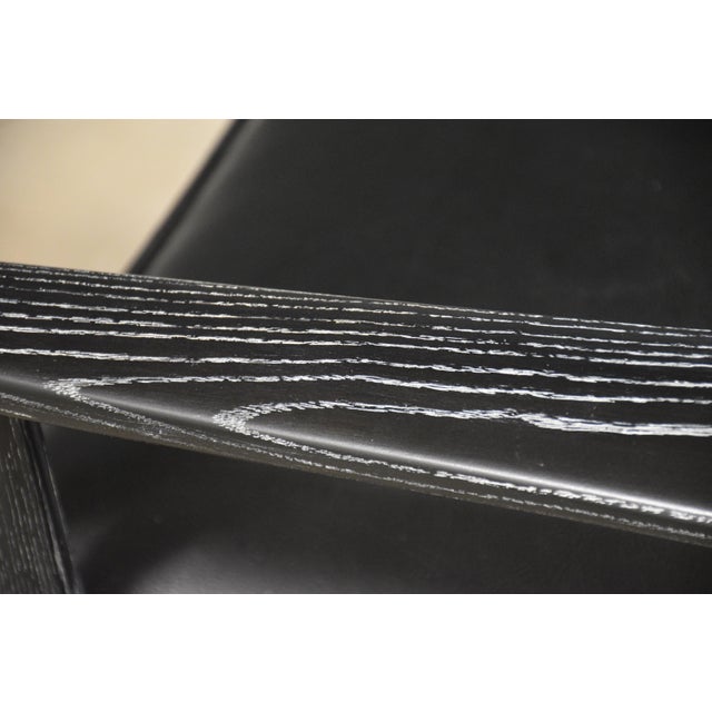 1950s Danish Modern Ebonized Black Cerused Lounge Chair For Sale - Image 12 of 12