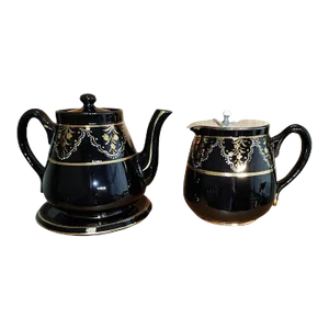 1930s Thomas Dean & Sons Coffee and Creamer Set- 2 Pieces