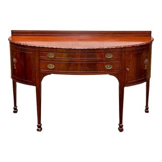 Early 20th Century Inlay Federal Style Mahogany Credenza Sideboard For Sale
