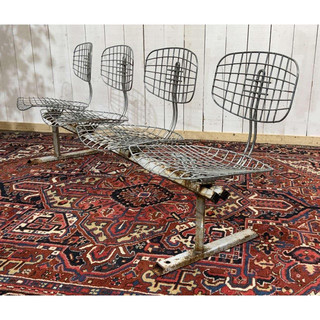 Trellis Series Four-Seater Bench by Michel Cadestin for Beaubourg, 1970s For Sale - Image 11 of 18
