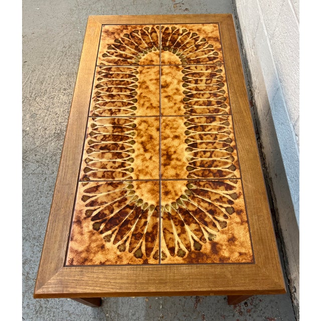 Mid-Century 1960's Danish Tile Top Coffee Table For Sale - Image 9 of 13