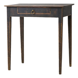 Small Antique Swedish Gustavian Side Table with Drawer For Sale