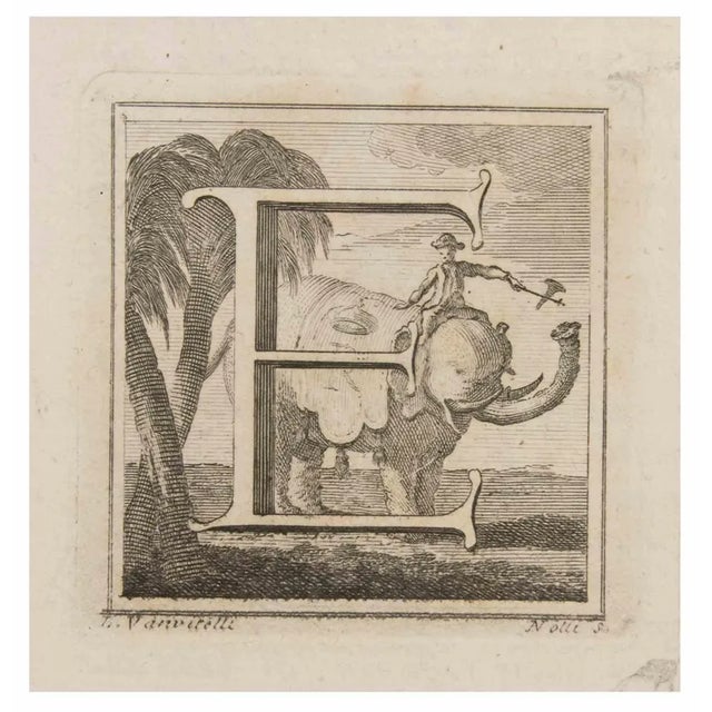 Letter i is an etching realized by luigi vanvitelli. The etching belongs to the print suite “antiquities of herculaneum...