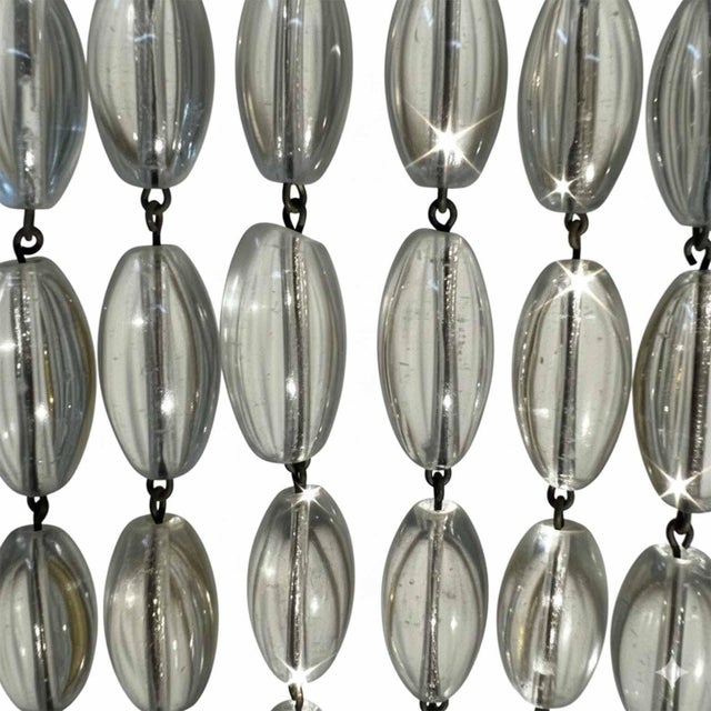 Metal Vintage French Art Deco Wall Lamps in Gilded Bronze and Crystal, 1920, Set of 4 For Sale - Image 7 of 8