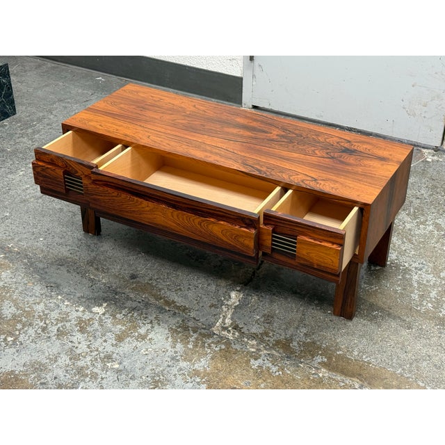 Mid-Century Modern Glas & Trä Scandinavian Modern Commode, Circa 1960's For Sale - Image 3 of 12