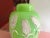 Metal 1970s Green Palm Ginger Lamp & Shade For Sale - Image 7 of 18