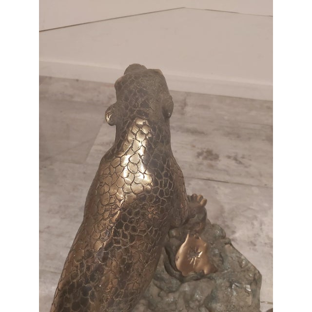 Mid-Century Modern Bronze Jungle Scene Sculptural Table, 1960s For Sale - Image 3 of 8