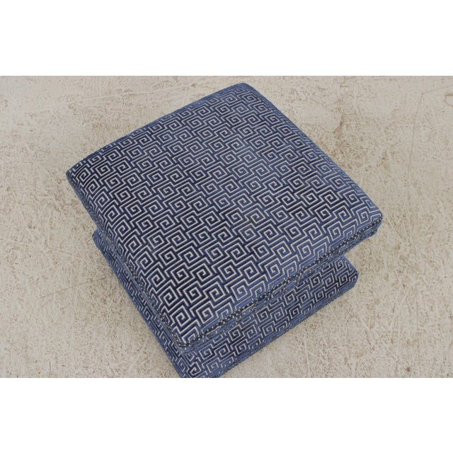 Lexington Furniture Lexington Greek Key Design Rolling Ottoman For Sale - Image 4 of 14