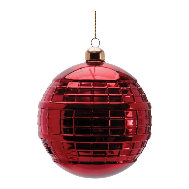 2020s Glass Ball Ornament Set of 4  4" & 5" For Sale - Image 5 of 6