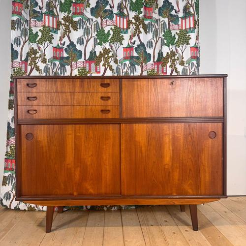 Danish Vertical Teak Sideboard, 1960s For Sale - Image 10 of 10