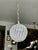 1970s Single Murano Globe Shape Clear Textured Glass Ceiling Pendant Light For Sale - Image 5 of 17