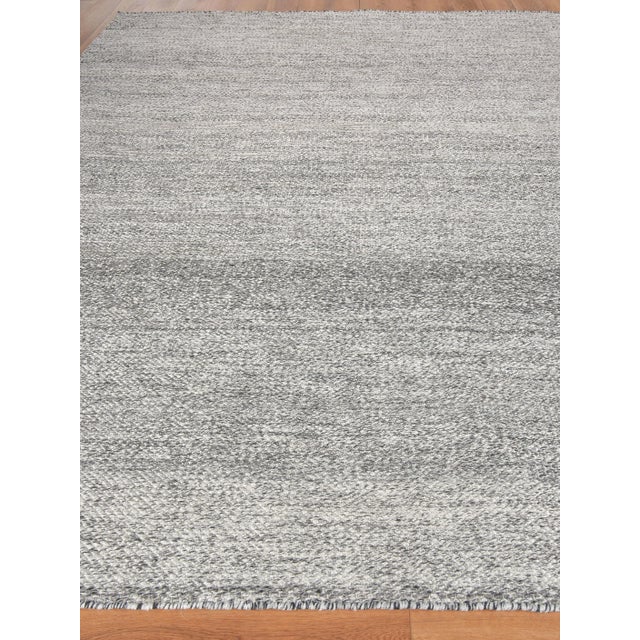 Transitional Exquisite Rugs Rhodes Handmade PET Yarn Black Rug-5'6"X7'6" For Sale - Image 3 of 7