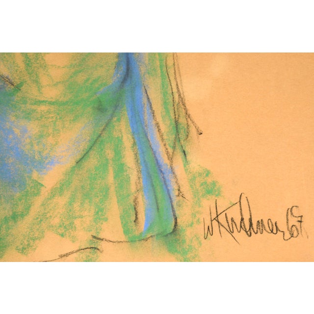 1960s Portrait of a Woman in a Green Shirt -San Francisco Bay Area Figurative Movement by William Kirchner For Sale - Image 5 of 6