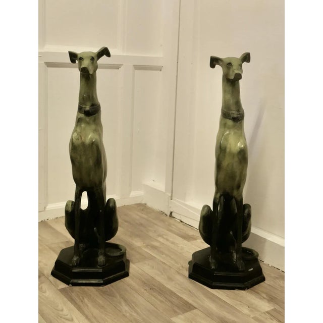 Metal Large Italian Greyhound Dogs in Metal, 1960s, Set of 2 For Sale - Image 7 of 7